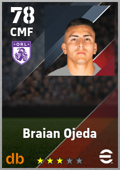 Braian Ojeda — CMF, OVR 78, MAX 78