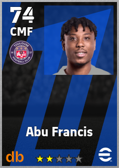 Abu Francis — CMF, OVR 74, MAX 74