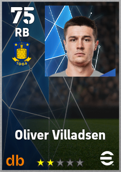 Oliver Villadsen — RB, OVR 75, MAX 75