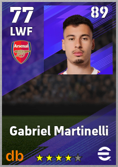 Gabriel Martinelli eFootball player card