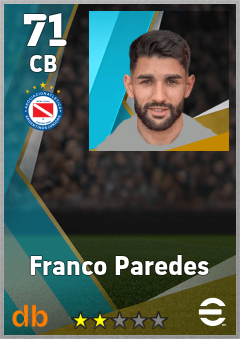 Franco Paredes — CB, OVR 71, MAX 71