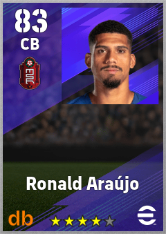 Ronald Araújo — CB, OVR 83, MAX 91
