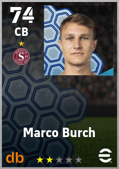 Marco Burch — CB, OVR 74, MAX 74