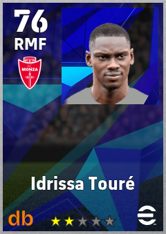 Idrissa Touré — RMF, OVR 76, MAX 76