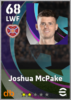Joshua McPake — LWF, OVR 68, MAX 68