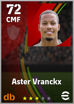 Aster Vranckx eFootball player card