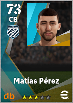 Matías Pérez — CB, OVR 73, MAX 73