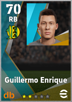 Guillermo Enrique — RB, OVR 70, MAX 70
