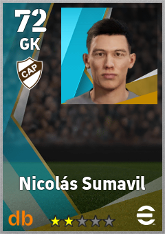 Nicolás Sumavil — GK, OVR 72, MAX 72