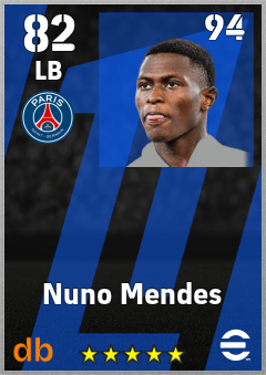 Nuno Mendes eFootball player card