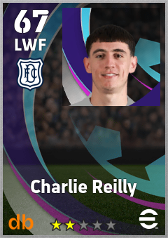 Charlie Reilly — LWF, OVR 67, MAX 67