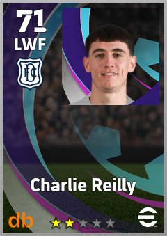 Charlie Reilly — LWF, OVR 71, MAX 71
