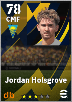 Jordan Holsgrove — CMF, OVR 78, MAX 78