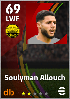 Soulyman Allouch — LWF, OVR 69, MAX 69