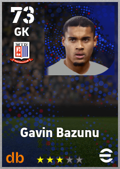 Gavin Bazunu eFootball player card