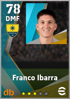 Franco Ibarra — DMF, OVR 78, MAX 78