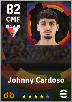 Johnny Cardoso — CMF, OVR 82, MAX 82