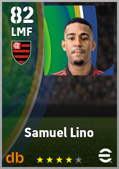 Samuel Lino — LMF, OVR 82, MAX 82
