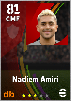 Nadiem Amiri — CMF, OVR 81, MAX 81