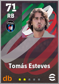 Tomás Esteves — RB, OVR 71, MAX 71