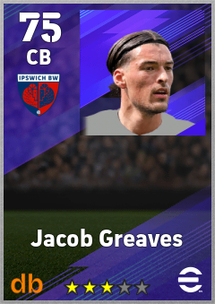 Jacob Greaves — CB, OVR 75, MAX 75