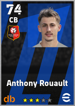 Anthony Rouault — CB, OVR 74, MAX 74