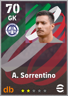 A. Sorrentino — GK, OVR 70, MAX 70