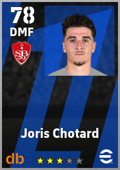 Joris Chotard — DMF, OVR 78, MAX 78