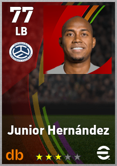 Junior Hernández — LB, OVR 77, MAX 77
