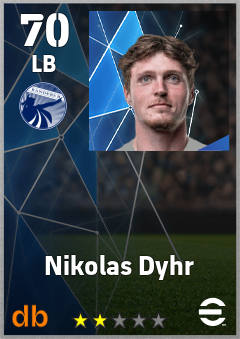 Nikolas Dyhr — LB, OVR 70, MAX 70