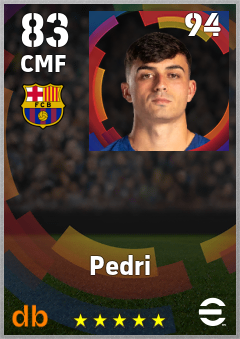 Pedri eFootball player card