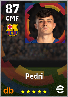 Pedri eFootball player card
