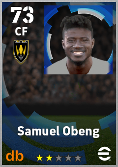 Samuel Obeng — CF, OVR 73, MAX 73