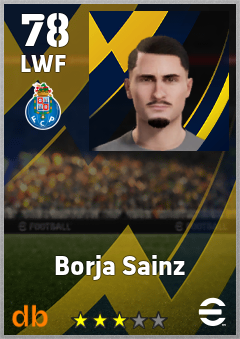 Borja Sainz — LWF, OVR 78, MAX 78