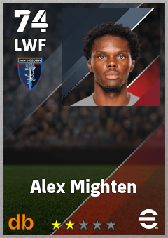 Alex Mighten — LWF, OVR 74, MAX 74