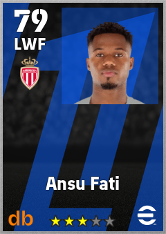 Ansu Fati eFootball player card