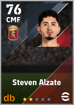 Steven Alzate — CMF, OVR 76, MAX 76