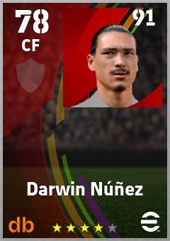 Darwin Núñez eFootball player card