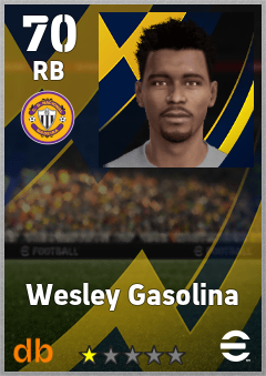 Wesley Gasolina — RB, OVR 70, MAX 70