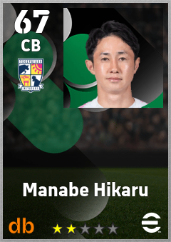 Manabe Hikaru — CB, OVR 67, MAX 67
