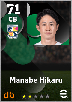 Manabe Hikaru — CB, OVR 71, MAX 71