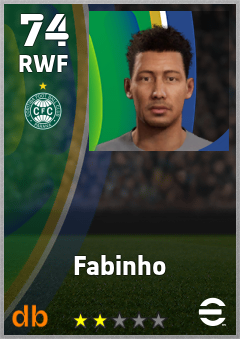Fabinho — RWF, OVR 74, MAX 74