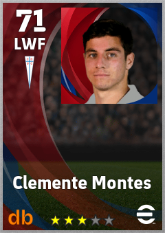 Clemente Montes — LWF, OVR 71, MAX 71