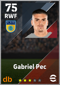 Gabriel Pec — RWF, OVR 75, MAX 75