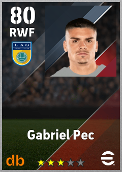 Gabriel Pec — RWF, OVR 80, MAX 80