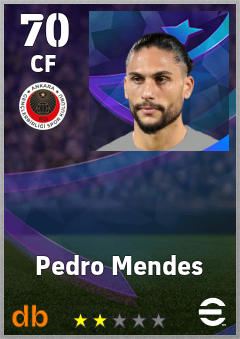Pedro Mendes — CF, OVR 70, MAX 70