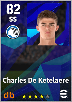 Charles De Ketelaere — SS, OVR 82, MAX 82