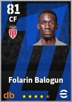 Folarin Balogun — CF, OVR 81, MAX 91