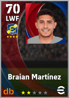 Braian Martínez — LWF, OVR 70, MAX 70