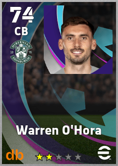 Warren O'Hora — CB, OVR 74, MAX 74